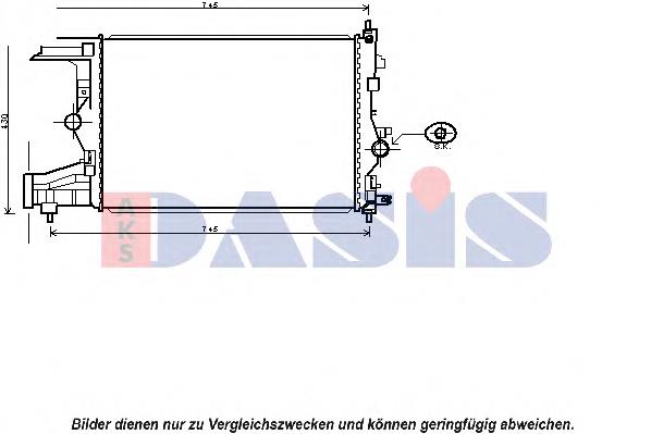 Radiador de esfriamento de motor 1300299 Opel