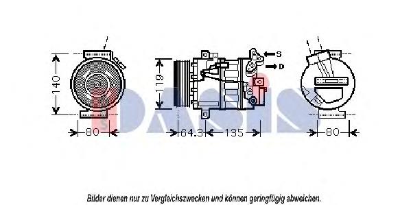 Compressor de aparelho de ar condicionado 5060410471 Renault (RVI)