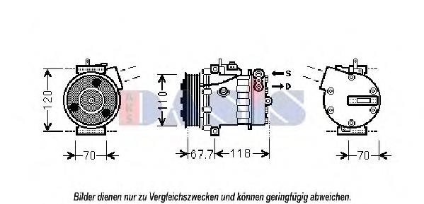 1461F Fiat/Alfa/Lancia Compressor de aparelho de ar condicionado