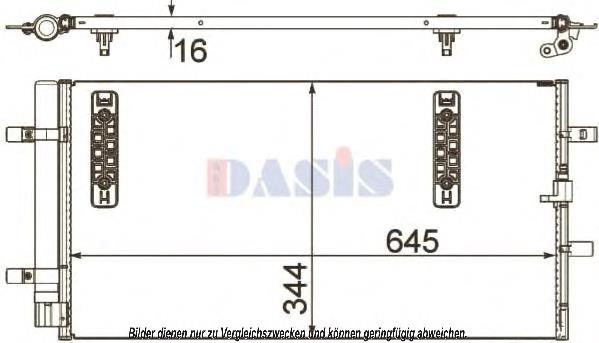 Radiador de aparelho de ar condicionado 8K0260401L VAG
