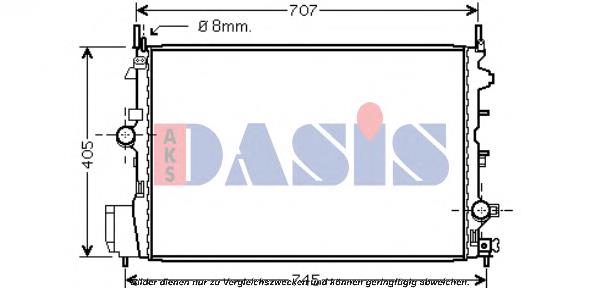 Radiador de esfriamento de motor 1300273 Opel