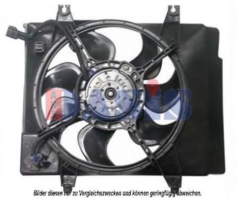 2538007100 Hyundai/Kia Difusor do radiador de esfriamento, montado com motor e roda de aletas
