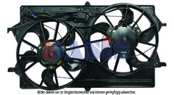 Ventilador elétrico de esfriamento montado (motor + roda de aletas) 7740006 Kamoka