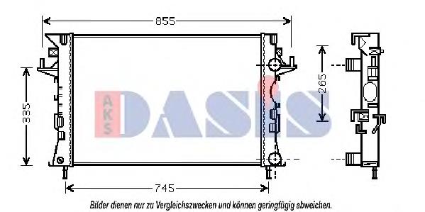 180001N Dasis Radiador de esfriamento de motor
