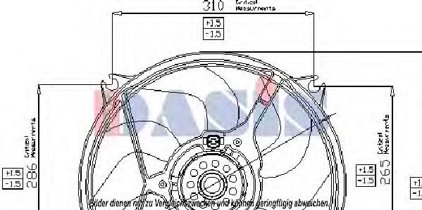 Compre AC259285 Maxgear Ventilador elétrico de esfriamento montado (motor + roda de aletas)