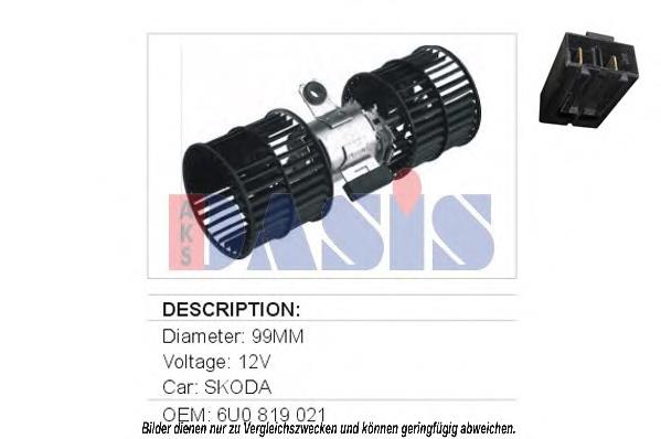 Motor de ventilador de forno (de aquecedor de salão) Mahle Original AB14000S