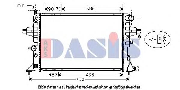 Radiador de esfriamento de motor Opel 1300407