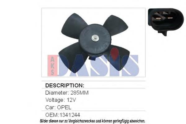 158007N Dasis Ventilador elétrico de esfriamento montado (motor + roda de aletas)