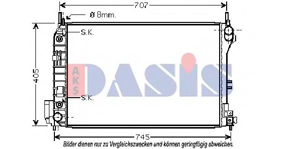 Radiador de esfriamento de motor 1300274 Opel