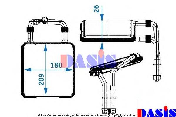 Compre A211830036164 Mercedes Radiador de forno (de aquecedor)
