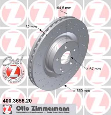 Disco do freio dianteiro Zimmermann 400365820 preço, a partir de 92,25 USD