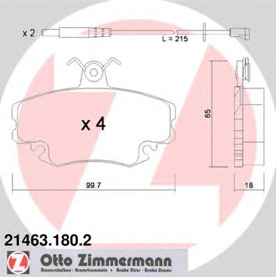 Sapatas do freio dianteiras de disco Zimmermann 214631802 preço, a partir de 19,28 USD