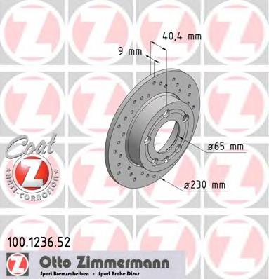 Compre 100123652 Zimmermann Disco do freio traseiro