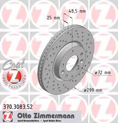 370308352 Zimmermann Disco do freio dianteiro