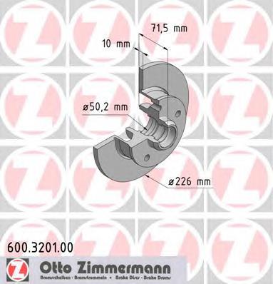 Disco do freio traseiro 357615301B VAG