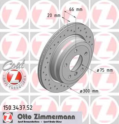 Disco do freio traseiro 6764653 BMW