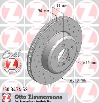 Disco do freio dianteiro Zimmermann 150343452 preço, a partir de 174,80 USD
