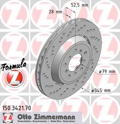 Disco do freio traseiro Zimmermann 150342170 preço, a partir de 459,13 USD