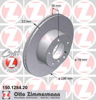 Disco do freio dianteiro Zimmermann 150128420 preço, a partir de 50,63 USD