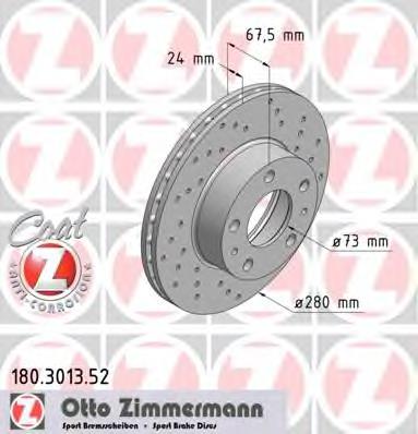 Disco do freio dianteiro 71738905 Fiat/Alfa/Lancia