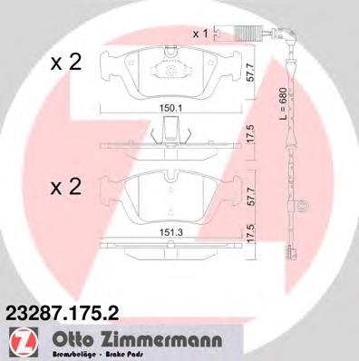 Compre 34112157571 BMW Sapatas do freio dianteiras de disco