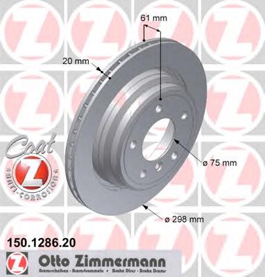 Disco do freio traseiro Zimmermann 150128620 preço, a partir de 51,95 USD