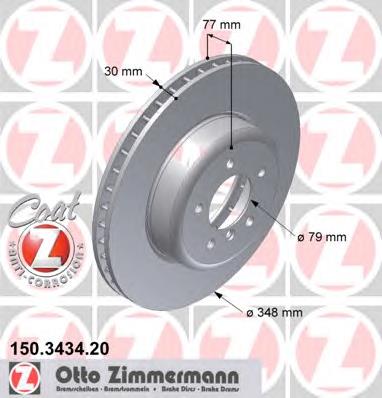 Disco do freio dianteiro Zimmermann 150343420 preço, a partir de 153,18 USD