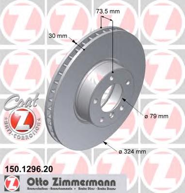Disco do freio dianteiro Zimmermann 150129620 preço, a partir de 70,83 USD
