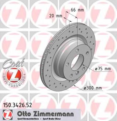Disco do freio traseiro 34216783754 BMW