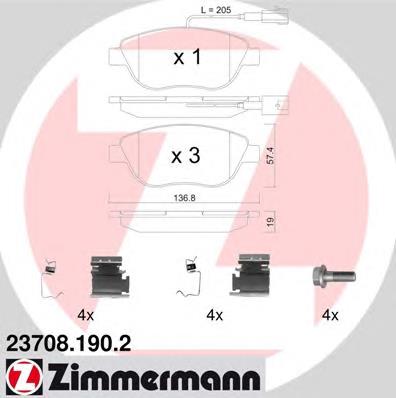 71772521 Fiat/Alfa/Lancia Sapatas do freio dianteiras de disco