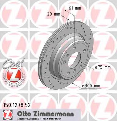 Disco do freio traseiro Zimmermann 150127852 preço, a partir de 61,42 USD
