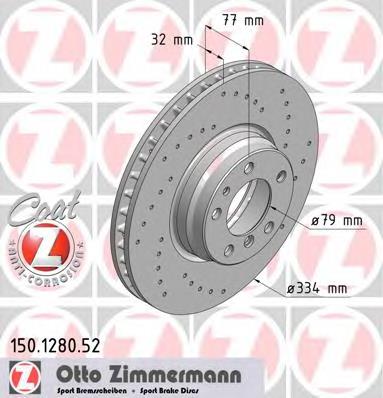 Disco do freio dianteiro 34116757757 BMW