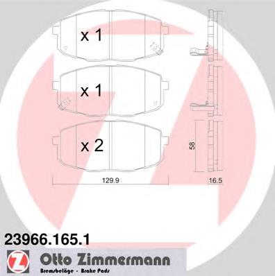 239661651 Zimmermann Sapatas do freio dianteiras de disco