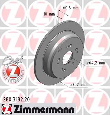 Disco do freio traseiro Zimmermann 280318220 preço, a partir de 46,73 USD