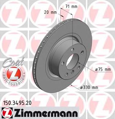 Disco do freio traseiro Zimmermann 150349520 preço, a partir de 67,32 USD