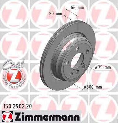 Disco do freio traseiro Zimmermann 150290220 preço, a partir de 59,66 USD