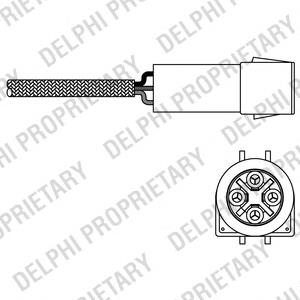 Sonda lambda, sensor de oxigênio até o catalisador 258003203 Peugeot/Citroen