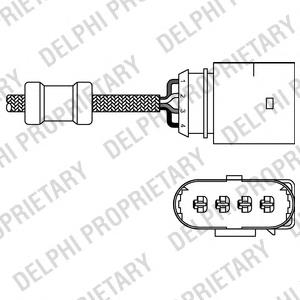 Sonda lambda, sensor de oxigênio até o catalisador VAG 0258006245