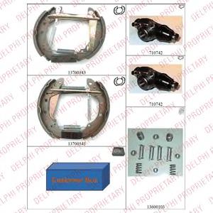 Sapatas do freio traseiras de tambor, montadas com cilindros, kit 554627 VALEO