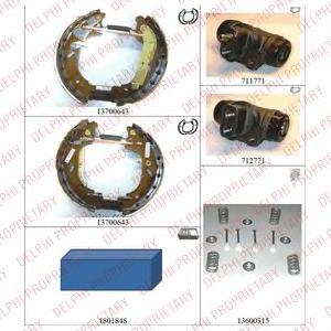 Sapatas do freio traseiras de tambor, montadas com cilindros, kit Febi 44313 preço, a partir de 109,50 USD