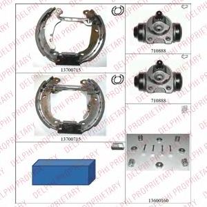 5310704 Girling Sapatas do freio traseiras de tambor, montadas com cilindros, kit
