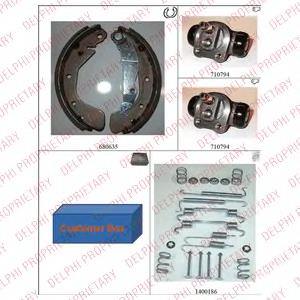 Compre KEG344 Samko Sapatas do freio traseiras de tambor, montadas com cilindros, kit