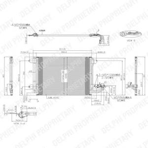 TSP0225482 Delphi Radiador de aparelho de ar condicionado