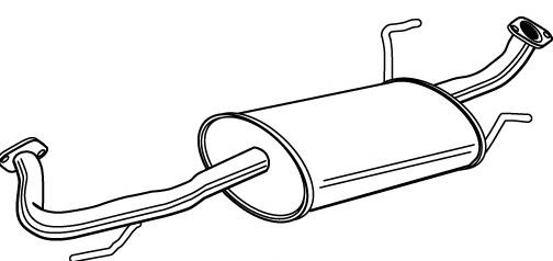 Compre 287003E210 Hyundai/Kia Silenciador, parte central