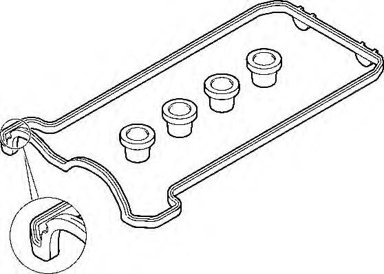 Vedante da tampa de válvulas de motor, kit esquerdo A1190101330 Mercedes