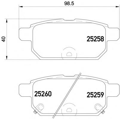 Compre 5580068L20000 Suzuki Sapatas do freio traseiras de disco