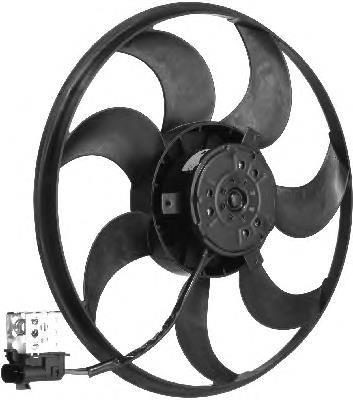 1341386 Opel Ventilador elétrico de esfriamento montado (motor + roda de aletas)