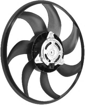 Ventilador elétrico de esfriamento montado (motor + roda de aletas) General Motors 1341682