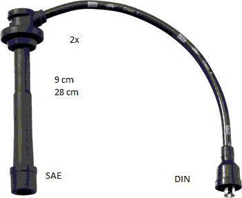 3370566D00000 Suzuki Fios de alta voltagem, kit