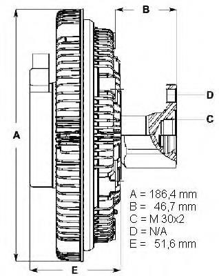86132 Nissens Acoplamento viscoso de ventilador de esfriamento